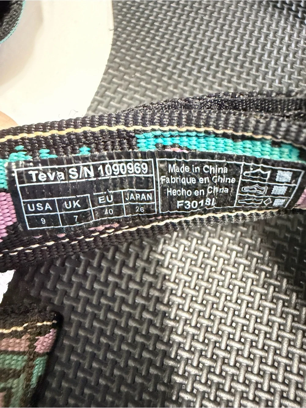 Teva Midform Universal Platform Sandals Womens 9 Black Purple Teal gorpcore